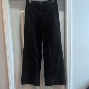 White House Black Market Extra High-rise Wide-leg Black Trouser Pants/Jeans